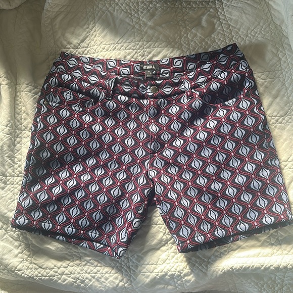 St33le Red Blue Mod Shorts Size 30 - Picture 1 of 4